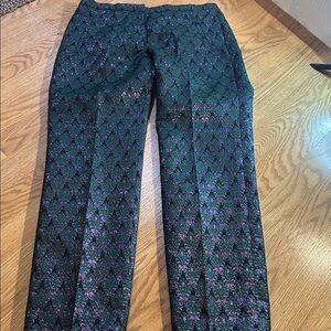 J. Crew Black and Cream Pants